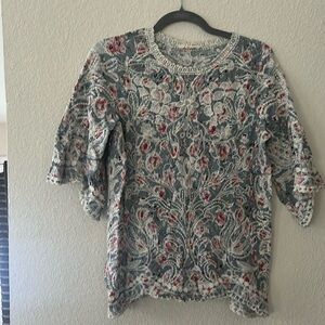 Anthropology - Super Cute Embroidered Shirt from Solitaire.  Sz XL
